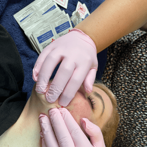 Esthetics Student Facial Training