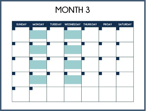 Part-Time Schedule - Month 3